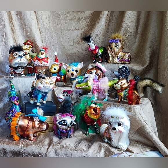 BestPysanky Quirky Raccoon Faux Fur Glass Vintage Christmas Ornament - Picture 7 of 7